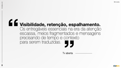 Para veículos e agências | Defesa de Tv aberta